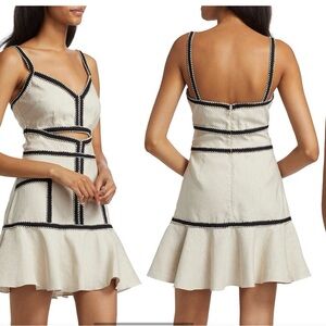 Milly Charlotte Linen Piped Dress